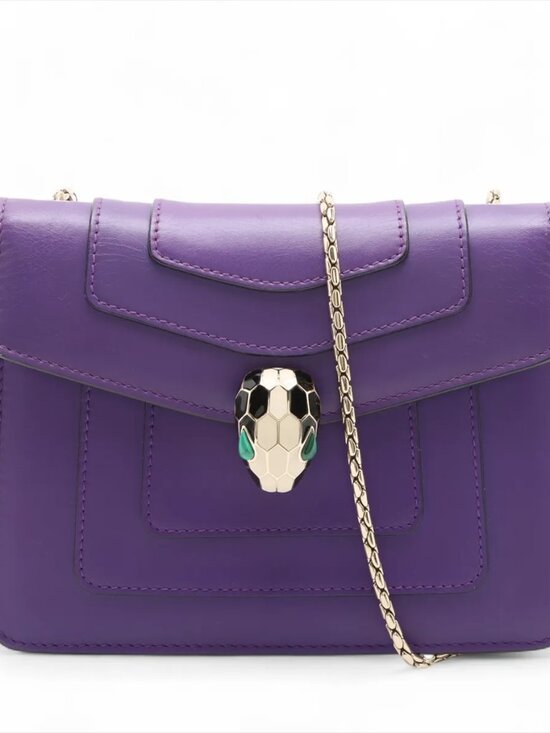 BVLGARI Handbags - Bvlgari Purple Serpenti Flap Bag S29 MOG